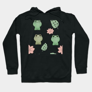 lil froggy pattern Hoodie